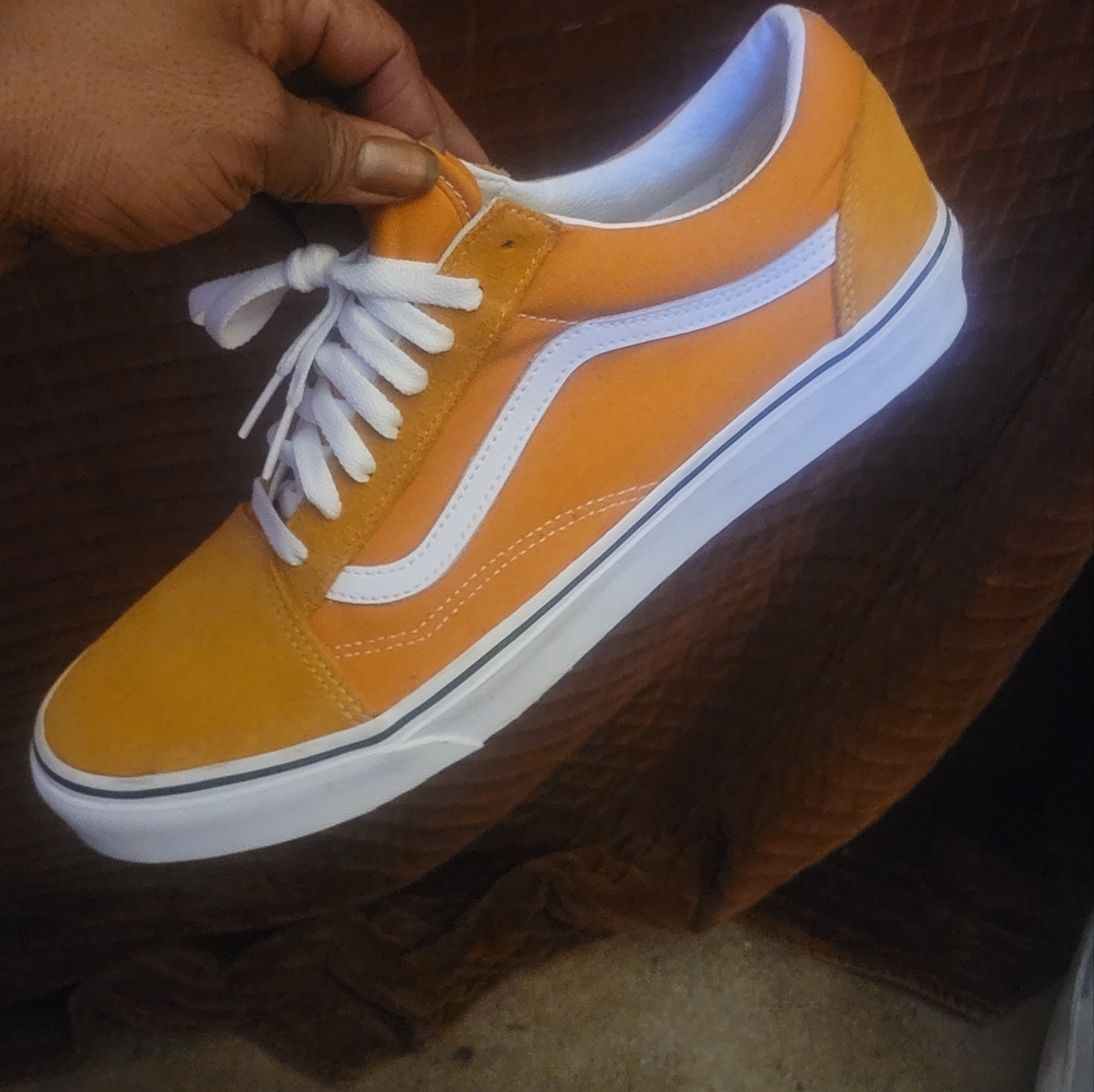 Golden yellow vans sz 12